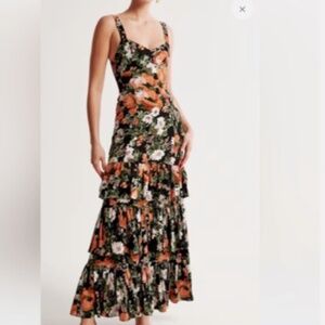 Abercrombie & Fitch Ruffled Tier Maxi Dress